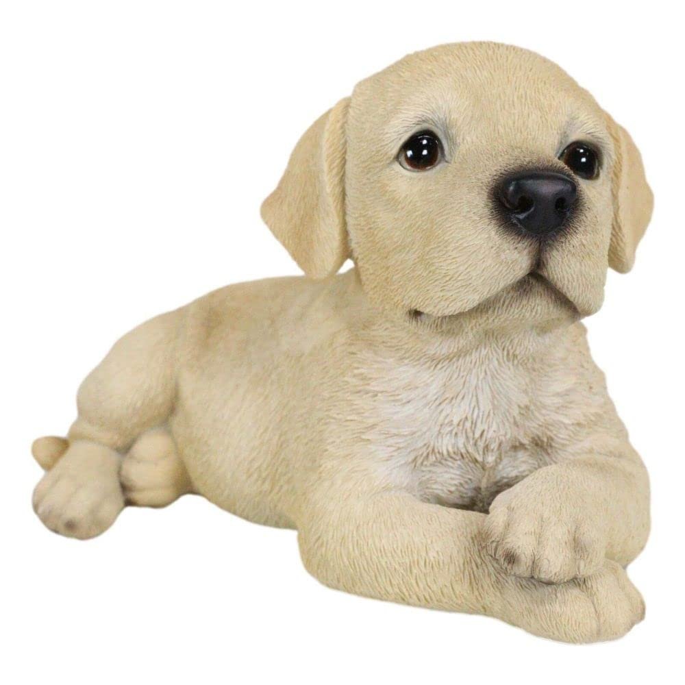 1 Pcs Of Lifelike Adorable Puppy Dog Lying On Belly With Crossed Arms Figurine