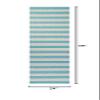 Eyely BMS203E-28 Santa Monica Negril Two-Tone Wide Stripe Indoor/Outdoor Runner Rug Modern;Coastal;Rustic, Bedroom, Kitchen, Backyard, Patio, Easy-Cleaning, Non-Shedding, 2 X 8, Aqua/Cream view 2