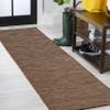 Eyely NST100D-28 Tuscan Sun Collection Ethan Modern Flatweave Solid Indoor/Outdoor Runner Rug Casual;Solid;Coastal, Bedroom, Backyard, Patio, Easy-Cleaning, Non-Shedding, 2 X 8, Brown view 1