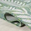 Eyely BMS119G-28 Santa Monica Nevis Palm Frond Indoor/Outdoor Runner Rug Coastal;Casual;Country;Floral, Bedroom, Kitchen, Backyard, Patio, Easy-Cleaning, Non-Shedding, 2 X 8, Cream/Green view 3