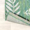 Eyely BMS119G-28 Santa Monica Nevis Palm Frond Indoor/Outdoor Runner Rug Coastal;Casual;Country;Floral, Bedroom, Kitchen, Backyard, Patio, Easy-Cleaning, Non-Shedding, 2 X 8, Cream/Green view 4