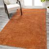 Eyely UES100M-8 Supersoft Haze Solid Low-Pile Indoor Area Rug Casual;Contemporary;Solid;Traditional, Bedroom, Kitchen, Living Room, Easy-Cleaning, Non-Shedding, 8 X 10, Orange view 1
