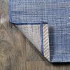 Eyely BMS113A-28 Santa Monica Tavira Modern Strie' Indoor/Outdoor Runner Rug Bohemian;Coastal;Glam, Bedroom, Kitchen, Backyard, Patio, Easy-Cleaning, Non-Shedding, 2 X 8, Blue/Beige view 4