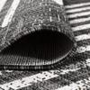 Eyely BMS124E-28 Santa Monica Zolak Berber Stripe Geometric Indoor/Outdoor Runner Rug Modern;Bohemian;Rustic, Bedroom, Kitchen, Backyard, Patio, Easy-Cleaning, Non-Shedding, 2 X 8, Black/Ivory view 4