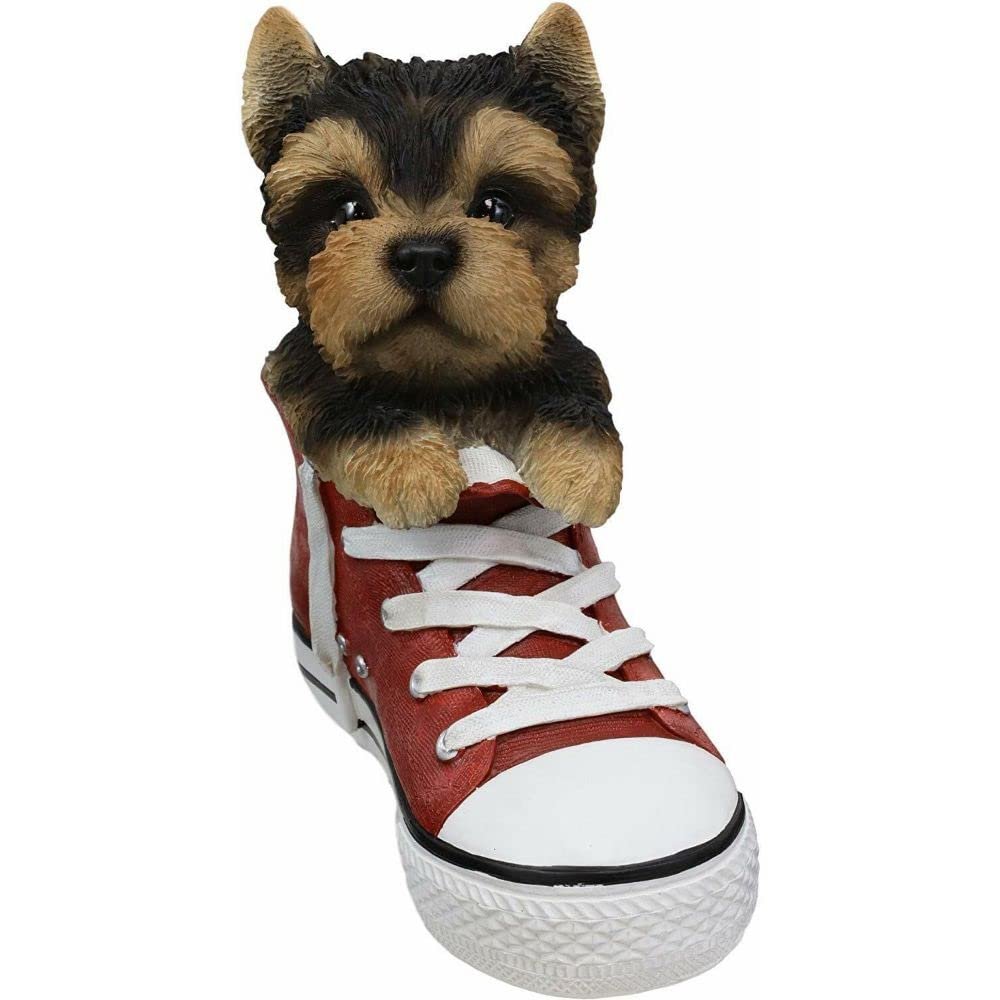 1 Pcs Of Paw-Star Pups Lifelike Puppy Dog In Sneaker Shoe Statue