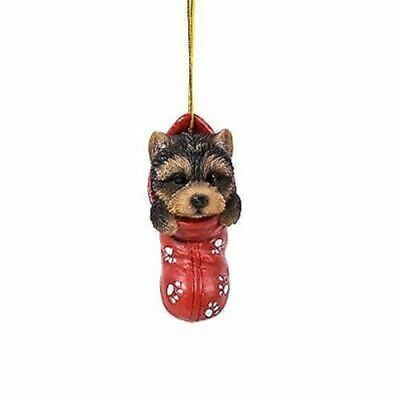 1 Pcs Of Puppy Dog In Socks Christmas Tree Small Hanging Ornament Figurine
