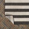 Eyely BMS203B-28 Santa Monica Negril Two-Tone Wide Stripe Indoor/Outdoor Runner Rug Modern;Coastal;Rustic, Bedroom, Kitchen, Backyard, Patio, Easy-Cleaning, Non-Shedding, 2 X 8, Black/Beige view 4