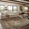 Loloi Magnolia Home by Joanna Gaines Sinclair Collection SIN-01 Rust/Lagoon 5'-0" x 7'-0", .25" Pile Height, Machine Washable, Area Rug view 1