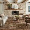Loloi Magnolia Home by Joanna Gaines Banks Collection BAN-04 Brick/Ivory 2'-0" x 5'-0" .13" Pile Height, Machine Washable, Accent Rug view 1