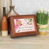 Cottage Garden Mom I Love You Dearly Rope Trim Woodgrain Music Box Plays Tune Wind Beneath My Wings view 2