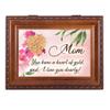 Cottage Garden Mom I Love You Dearly Rope Trim Woodgrain Music Box Plays Tune Wind Beneath My Wings view 3