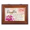 Cottage Garden Daughter, Our Love for You Rope Trim Woodgrain Music Box Plays Tune Ave Maria view 3