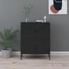 GOLINPEILO Metal Storage Cabinet, Steel Storage Cabinet with 4 Door s and 2 Adjustable Shelves, Storage Box for Storage, Office, Garage and Utility Room,Black 31.5"x13.8"x40"(E) view 1