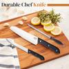 Alpine Cuisine Stainless Steel Cutlery Set 7 Piece with Wood Cutting Board - Kitchen Chef Knife Set, Santoku Knife, Carving Knife, Boning Knife, Utility Knife, Paring Knife, Sharpener, Dishwasher Safe view 2