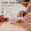 Alpine Cuisine Stainless Steel Cutlery Set 7 Piece with Wood Cutting Board - Kitchen Chef Knife Set, Santoku Knife, Carving Knife, Boning Knife, Utility Knife, Paring Knife, Sharpener, Dishwasher Safe view 3