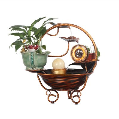 SUNESA Tabletop Fountains Tabletop Water Fountain - Desktop Decoration Waterfall Fountain Lucky Feng Shui Wheel Creative Home Furnishings for Living Room Office Desktop Fountain