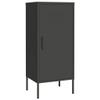 GOLINPEILO Metal Single Door Storage Cabinet with 2 Adjustable Shelves, Steel Cabinet Home Office Storage Cabinets with Doors and Shelves, File Cabinet Organizer,Anthracite 16.7"x13.8"x40"J view 2