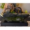 SUNESA Tabletop Fountains Desktop Fountain - with Rockery or LED Lights Indoor Relaxation Resin Ornament - for Office Home Bedroom Desk Decoration25.9 inch Desktop Fountain view 4