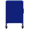 GOLINPEILO Metal Storage Cabinet with 2 Doors, Steel Storage Cabinets with 1 Adjustable Shelves and 4 Wheels for Storage, Office, Garage and Utility Room,Navy Blue 23.6"x13.8"x19.3"(G) view 4