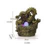 SUNESA Tabletop Fountains Desktop Waterfall Fountain Double Dragon Play Bead Water Fountain - Chinese Style Desktop Fountain for Home Office Landscape Decor Desktop Fountain view 2