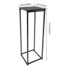 Wedding Flower Stand with Acrylic Panel Metal Centerpieces for Tables Flower Plants Vase Black Tall Floor Vase Column Geometric Flower Stand for Weddings Party Event Decorations (29.5 Inch Tall) view 2