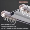 NOIRDA Ceiling Curtain Rod Track with Double Row of Pulley, Heavy Duty Double Curtain Track 1 to 6 Meters, for Bay Windows RV Room Divider Curtain Rail, White(Size:500cm/16.4ft) view 3