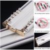 NOIRDA Ceiling Curtain Rod Track with Double Row of Pulley, Heavy Duty Double Curtain Track 1 to 6 Meters, for Bay Windows RV Room Divider Curtain Rail, White(Size:110cm/3.6ft) view 4