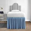1000 Series College Dorm Room Bedskirts Twin XL Extra Long Ruffled with Split Corner Elegant Design Premium Brushed Microfiber Tailored Drop Easy Care Wrinkle Free - Twin-XL - 52" Drop, Medium Blue view 1