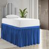 1000 Series College Dorm Room Bedskirts Twin XL Extra Long Ruffled with Split Corner Elegant Design Premium Brushed Microfiber Tailored Drop Easy Care Wrinkle Free - Twin-XL - 50" Drop, Egyptian Blue view 2