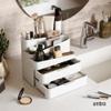 Umbra Glam Cosmetic Organizer, Versatile Storage Container With Removable Insert for Bathroom, Office and More, Large, White view 2