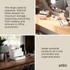 Umbra Glam Cosmetic Organizer, Versatile Storage Container With Removable Insert for Bathroom, Office and More, Large, White view 4