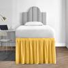 1000 Series College Dorm Room Bedskirts Twin XL Extra Long Ruffled with Split Corner Elegant Design Premium Brushed Microfiber Tailored Drop Easy Care Wrinkle Free - Twin-XL - 56" Drop, Golden view 1