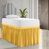 1000 Series College Dorm Room Bedskirts Twin XL Extra Long Ruffled with Split Corner Elegant Design Premium Brushed Microfiber Tailored Drop Easy Care Wrinkle Free - Twin-XL - 56" Drop, Golden view 2