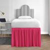1000 Series College Dorm Room Bedskirts Twin XL Extra Long Ruffled with Split Corner Elegant Design Premium Brushed Microfiber Tailored Drop Easy Care Wrinkle Free - Twin-XL - 46" Drop, Hot Pink view 1