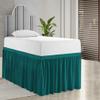 1000 Series College Dorm Room Bedskirts Twin XL Extra Long Ruffled with Split Corner Elegant Design Premium Brushed Microfiber Tailored Drop Easy Care Wrinkle Free - Twin-XL - 46" Drop, Teal view 2