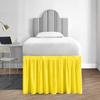 1000 Series College Dorm Room Bedskirts Twin XL Extra Long Ruffled with Split Corner Elegant Design Premium Brushed Microfiber Tailored Drop Easy Care Wrinkle Free - Twin-XL - 56" Drop, Yellow view 1