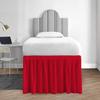1000 Series College Dorm Room Bedskirts Twin XL Extra Long Ruffled with Split Corner Elegant Design Premium Brushed Microfiber Tailored Drop Easy Care Wrinkle Free - Twin-XL - 50" Drop, Blood Red view 1