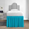 1000 Series College Dorm Room Bedskirts Twin XL Extra Long Ruffled with Split Corner Elegant Design Premium Brushed Microfiber Tailored Drop Easy Care Wrinkle Free - Twin-XL - 54" Drop, Turquoise view 1