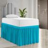 1000 Series College Dorm Room Bedskirts Twin XL Extra Long Ruffled with Split Corner Elegant Design Premium Brushed Microfiber Tailored Drop Easy Care Wrinkle Free - Twin-XL - 54" Drop, Turquoise view 2