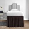 1000 Series College Dorm Room Bedskirts Twin XL Extra Long Ruffled with Split Corner Elegant Design Premium Brushed Microfiber Tailored Drop Easy Care Wrinkle Free - Twin-XL - 52" Drop, Chocolate view 1