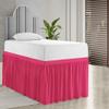 1000 Series College Dorm Room Bedskirts Twin XL Extra Long Ruffled with Split Corner Elegant Design Premium Brushed Microfiber Tailored Drop Easy Care Wrinkle Free - Twin-XL - 36" Drop, Hot Pink view 2