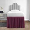 1000 Series College Dorm Room Bedskirts Twin XL Extra Long Ruffled with Split Corner Elegant Design Premium Brushed Microfiber Tailored Drop Easy Care Wrinkle Free - Twin-XL - 44" Drop, Wine view 1
