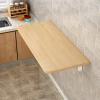 Wall-Mounted Table with Drop-Leaf Top Folding Floating Desk Hanging Laptop Table Kitchen Dining Table for Study, Bedroom and Bathroom (Color : Natural, Size : 25x100cm) view 4