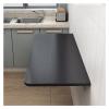 Multi-Function Wall Mounted Folding Table Floating Home Office Laptop Computer Desk Laundry Utility Room Workbench Kitchen Dining Table (Color : Black, Size : 45x80cm) view 1