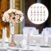 10 Pcs Metal Flowers Vase for Wedding Reception, 15.6in Tall Gold Pillar Candle Holder Table Decor Centrepiece for Dining Room, Vases for Centerpiece Flower Stand for Anniversary Party view 3