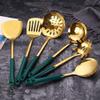 7pcs Kitchen Cooking Stainless Steel Utensils Set With Holder,Nonstick Ceramic Handle Cooking Tools Gadgets Spatula Set With Storage Organizer Stand Cookware Kitchenware Set Gift view 3