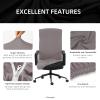 Elastic Computer Chair Cover with Durable Zipper - Protective Removable Washable Universal Office Desk Chair Seat Slip Cover - Stretchy Soft Anti-dust Desk Chair Seat Protector for Dogs, Cats, Pets view 2