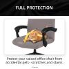 Elastic Computer Chair Cover with Durable Zipper - Protective Removable Washable Universal Office Desk Chair Seat Slip Cover - Stretchy Soft Anti-dust Desk Chair Seat Protector for Dogs, Cats, Pets view 4