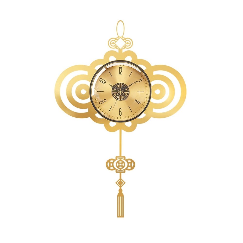 Modern Wall Clock Household Brass Chinese Wall Clock Living Room Modern Wall Clock Porch Fashion Wall Clock Wall Decoration Bedroom Wall Clocks