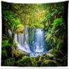 BELECO Jungle Forest Waterfall Tapestry 70x47 Inch Tropical Rainforest Scenery Tapestry Cascade Green Trees Nature Landscape Tapestry Wall Mural Home Decor Wall Art for Living Room Bedroom Dorm view 1